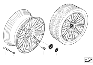 BMW Performance輕質鋁合金輪輞 雙輪輻269