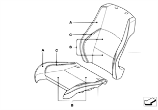 Individual cover, Sport seat, front LC
