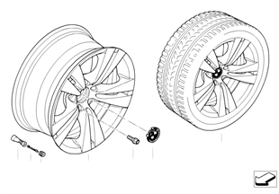 BMW 輕質合金輪輞 雙輪輻 278