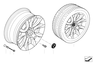 BMW light alloy wheel, V-spoke 257