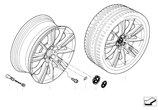 BMW alloy wheel, M spider spoke 193