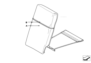 Individual armrest, rear, leather