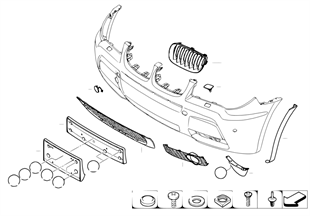 Mounted parts, bumper