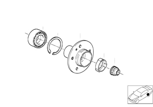 Side shaft/wheel bearings