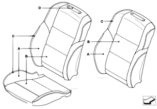 Individual cover, Sport seat, front LC
