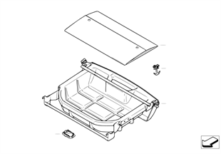 Sliding comp. luggage comp./folding box