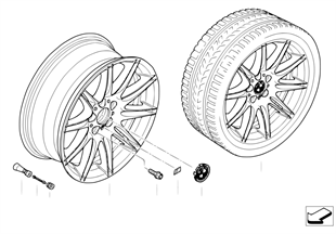 BMW alloy wheel, M double spoke 225