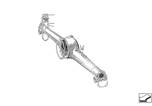 Rear axle with suspension