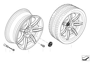 BMW 輕質合金輪輞 雙輪輻 288