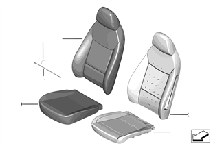 座椅 前部 座墊和座套 標準座椅