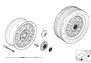 BMW 輕質合金輪輞 十字輪幅 29