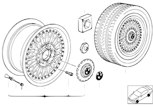 Cross-spoke, composite wheel (styl.5)