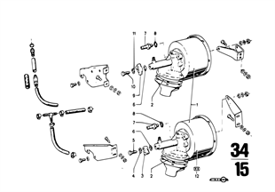 Brake master cylinder w.power brake unit