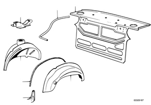 Parede separadora bagageira/cava roda