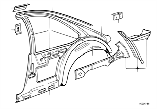 Body-side frame rear