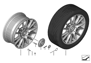 BMW輕質鋁合金輪輞 個性化V型輪輻228-19''