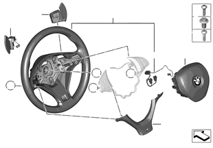 M sportstuurwiel airbag multif./paddels