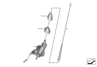 Münferit parçalar, Kısa çubuklu anten