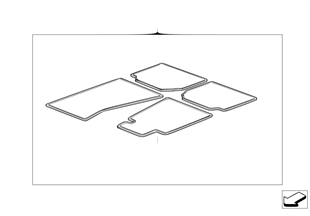 Individual floor mats with applique