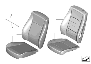 座椅 前部 座墊和座套 標準座椅