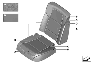 Indi. Comfort seat rear, perf. leather