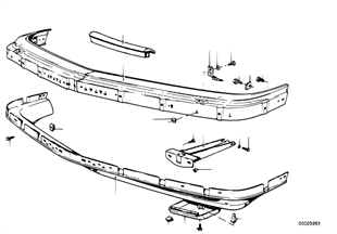 Front bumper mounting parts