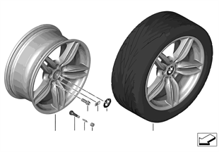 BMW 輕質鋁合金輪輞 M 雙輪輻 351 - 19''