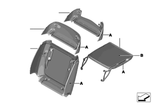 Individual rear partition/folding tray