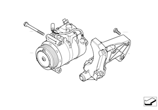 Klimakompressor-Anbauteile/Riementrieb