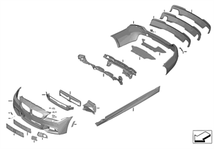 Montagem posterior Kit aerodinâmico M