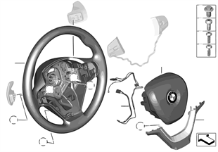 Sport strng wheel, airbag, w/shift paddles