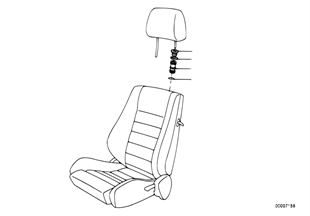 BMW 跑車座椅頭枕導軌