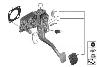 Pedal assembly, dual-clutch transmission