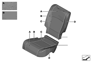 Indi. Comfort seat rear, perf. leather