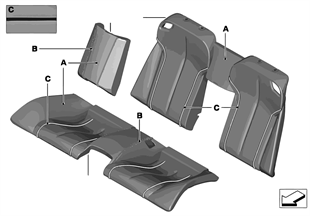 Individuální potah kůže sedadlo zadní
