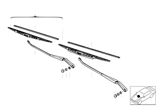 Single components for wiper arm