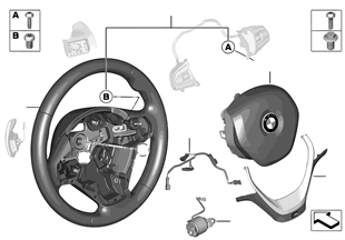 Sports st. wheel airbag multif./paddles