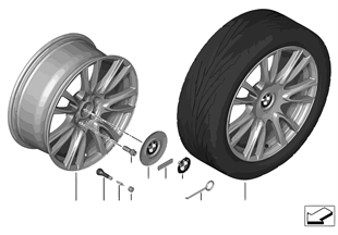 BMW 輕質鋁合金輪輞 個性化V型輪輻439-19''