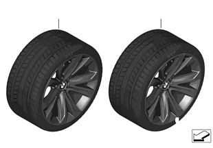 Winter wheel & tire set, Star Spoke 491