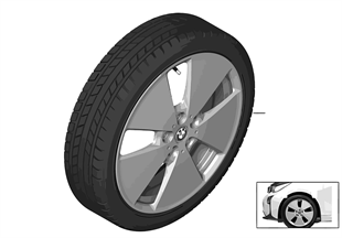 Winter wheel & tire set, Star Spoke 427