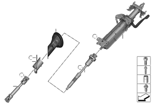 Steering column, manual / steering shaft