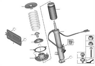 Amortsör kovanı arka/VDC/kontrol ünitesi