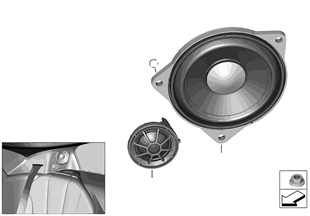 Single parts, speakers, C-pillar