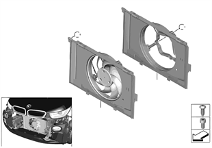 Kryt ventilátoru — montážní díly
