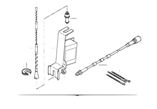 Kit de montage antenne de paroi laterale