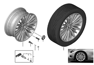 BMW 輕質鋁合金輪輞 多輪幅 416 - 18''