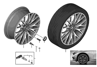 BMW 輕質鋁合金輪輞 十字輪輻 404-20''