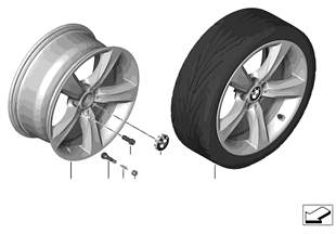 Roue alliage BMW rayons doubles 606-19''