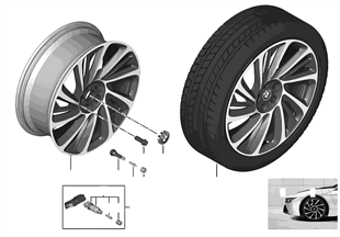 BMW i 輕質鋁合金輪輞 渦輪式 625 - 20''