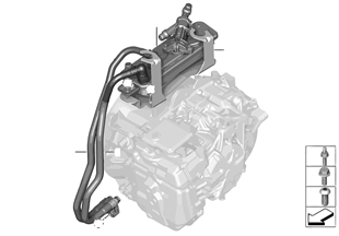 Transmission oil cooler/oil cooler line